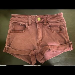 Maroon American Eagle shorts